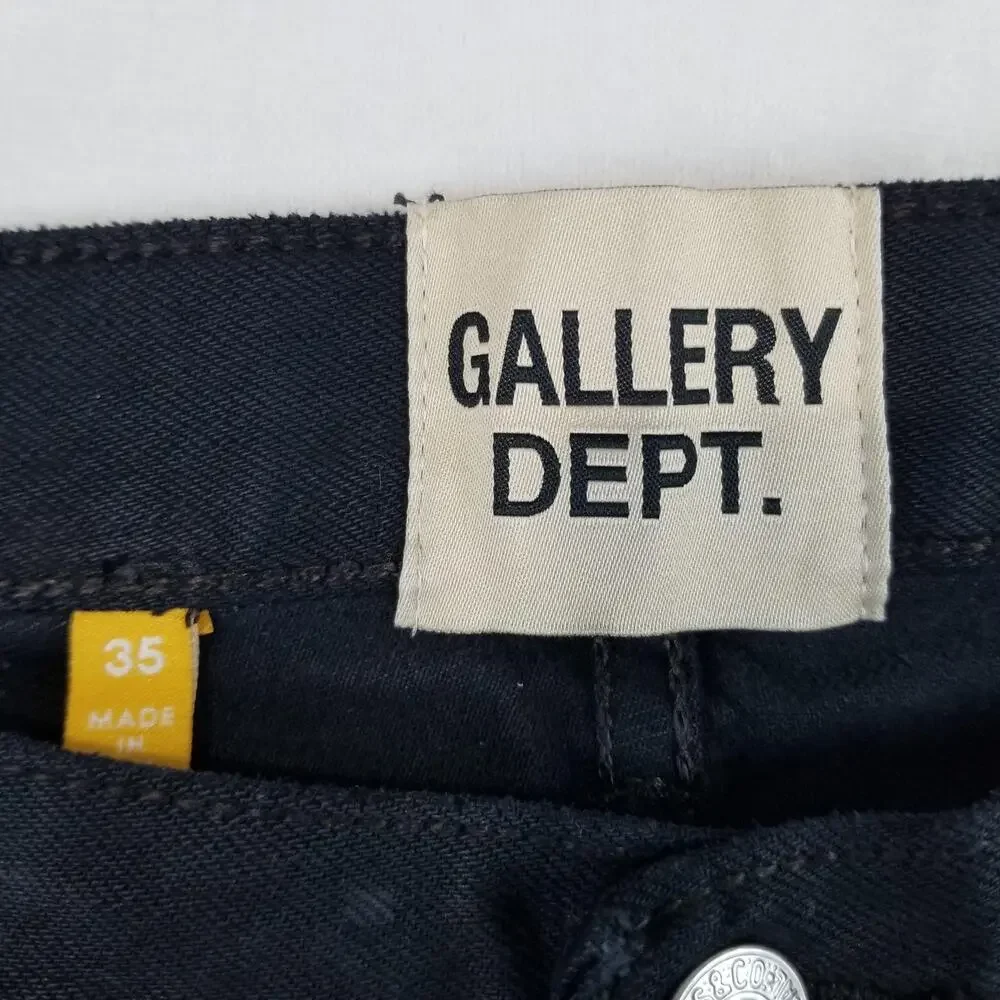 Gallery Dept LA Flare Jeans Mens 35x36 Black NWT Made in USA Raw Hem Art to Wear